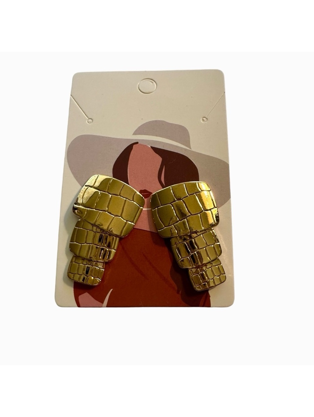 Vintage 1980’s Alligator Print Earrings